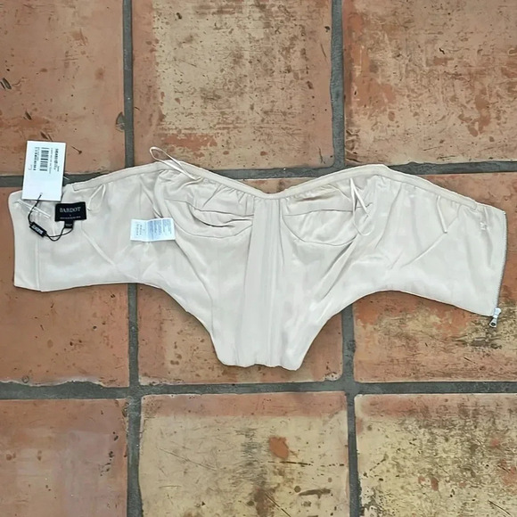 🔷 NEW BARDOT Size 4 Cropped Bustier Top - Picture 8 of 13